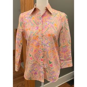 CHAPS No Iron Paisley multi-colored Shirt